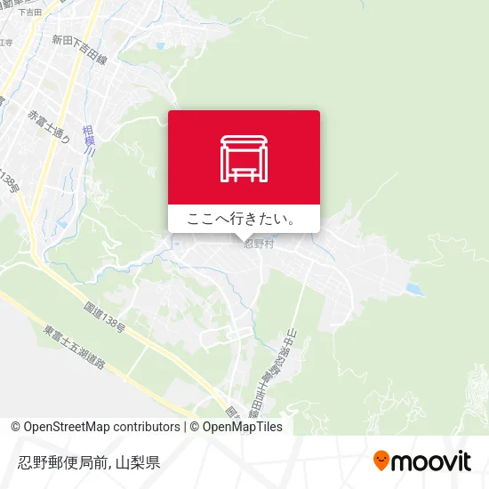 忍野郵便局前地図