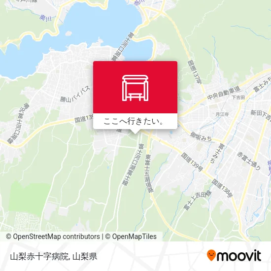 山梨赤十字病院地図