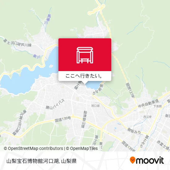 山梨宝石博物館河口湖地図