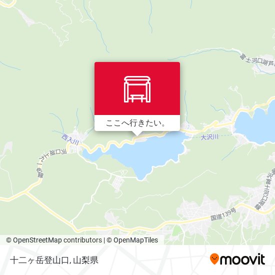 十二ヶ岳登山口地図