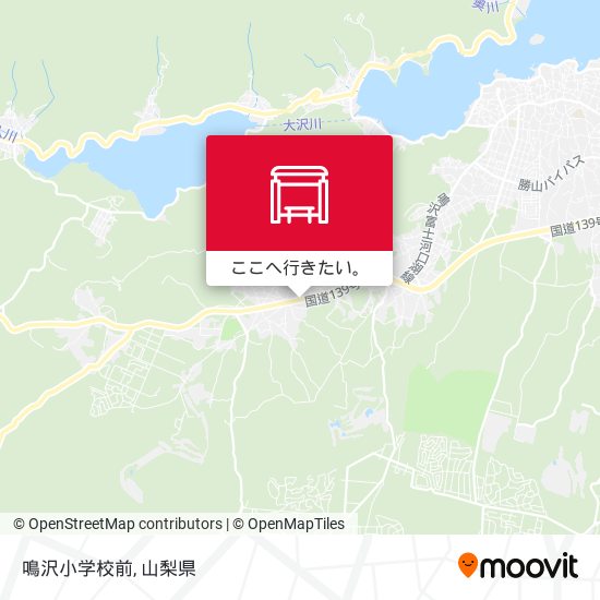鳴沢小学校前地図