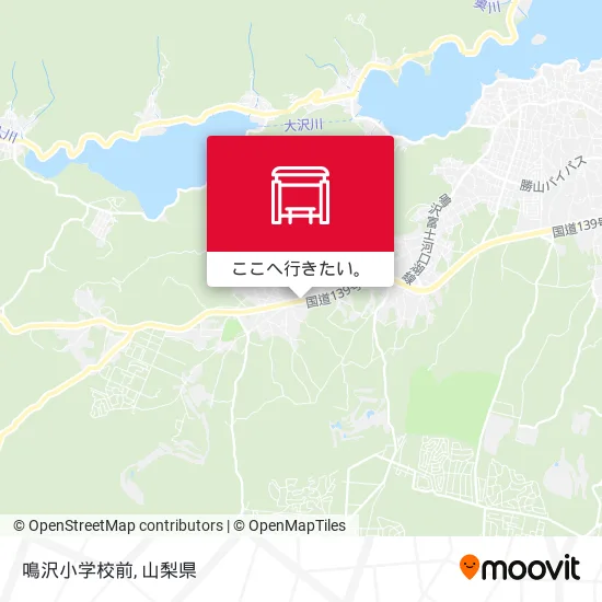 鳴沢小学校前地図