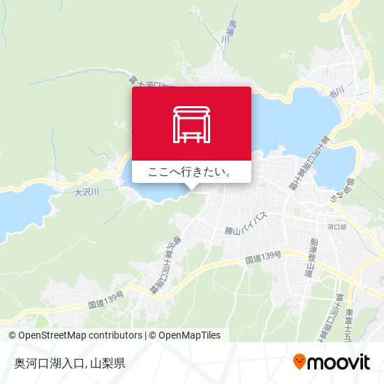 奥河口湖入口地図