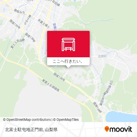 北富士駐屯地正門前地図