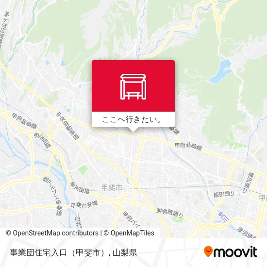 事業団住宅入口（甲斐市）地図