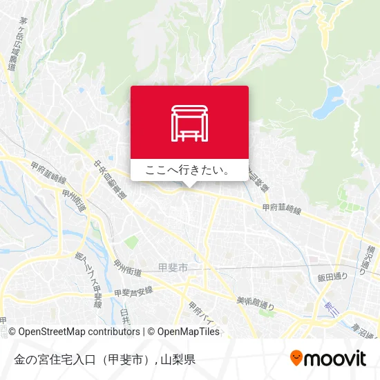 金の宮住宅入口（甲斐市）地図