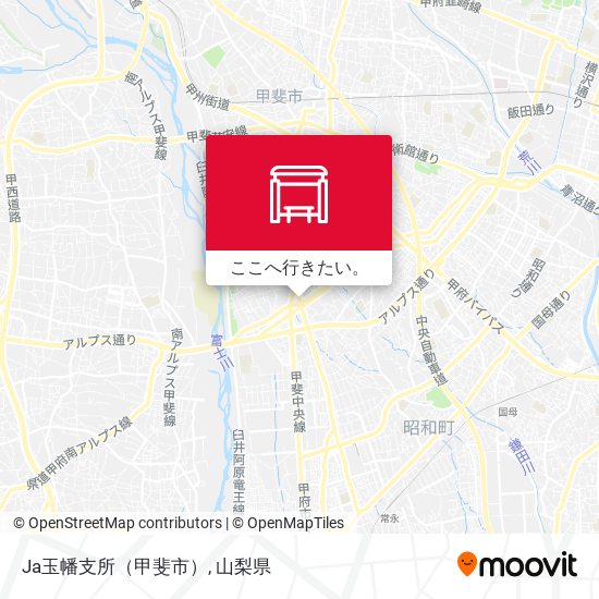 Ja玉幡支所（甲斐市）地図