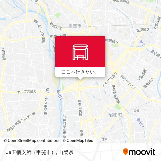 Ja玉幡支所（甲斐市）地図
