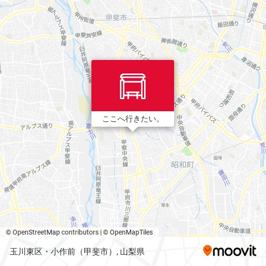 玉川東区・小作前（甲斐市）地図