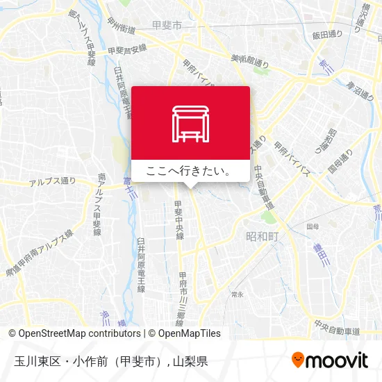 玉川東区・小作前（甲斐市）地図