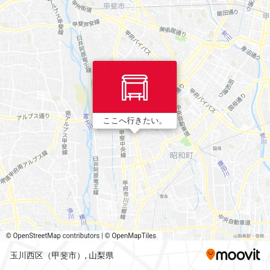 玉川西区（甲斐市）地図