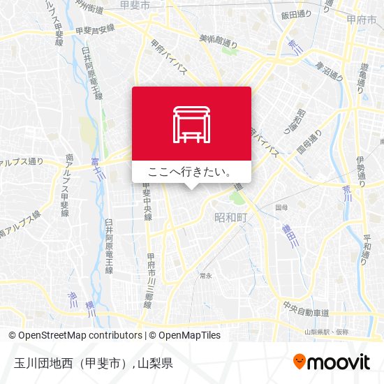 玉川団地西（甲斐市）地図