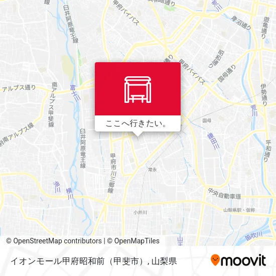 イオンモール甲府昭和前（甲斐市）地図