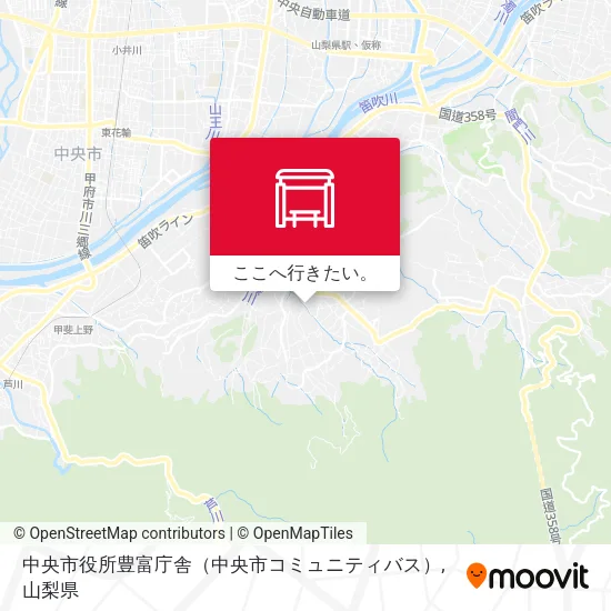中央市役所豊富庁舎（中央市コミュニティバス）地図