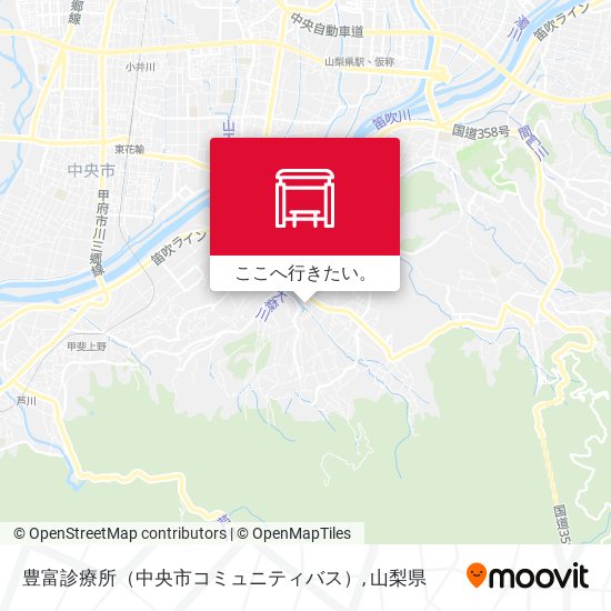 豊富診療所（中央市コミュニティバス）地図