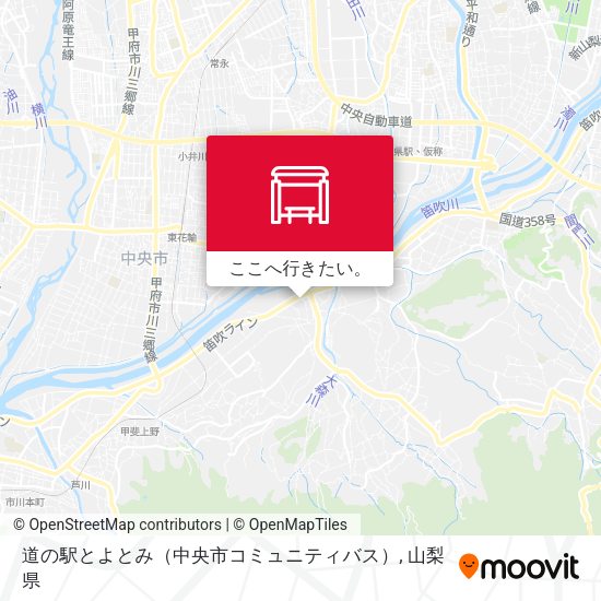道の駅とよとみ（中央市コミュニティバス）地図