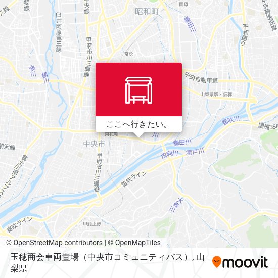 玉穂商会車両置場（中央市コミュニティバス）地図