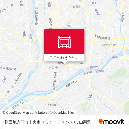桜団地入口（中央市コミュニティバス）地図