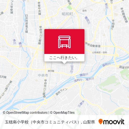 玉穂南小学校（中央市コミュニティバス）地図