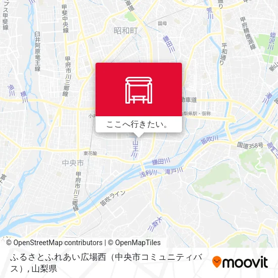 ふるさとふれあい広場西（中央市コミュニティバス）地図