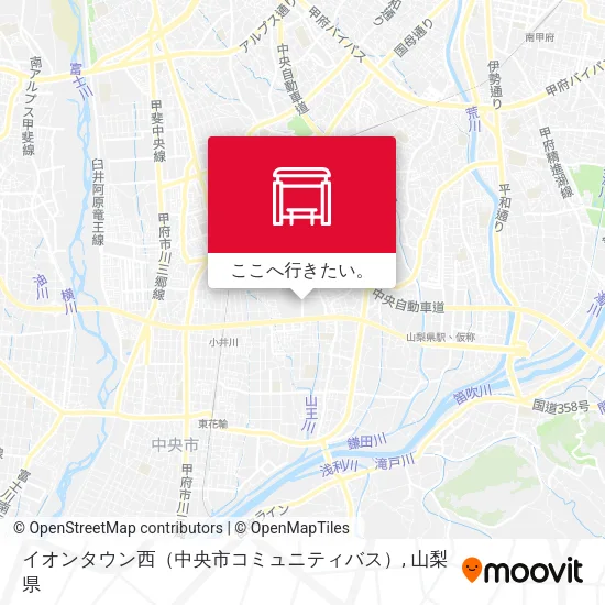 イオンタウン西（中央市コミュニティバス）地図