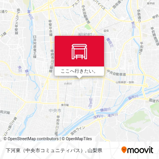 下河東（中央市コミュニティバス）地図