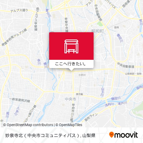 妙泉寺北（中央市コミュニティバス）地図