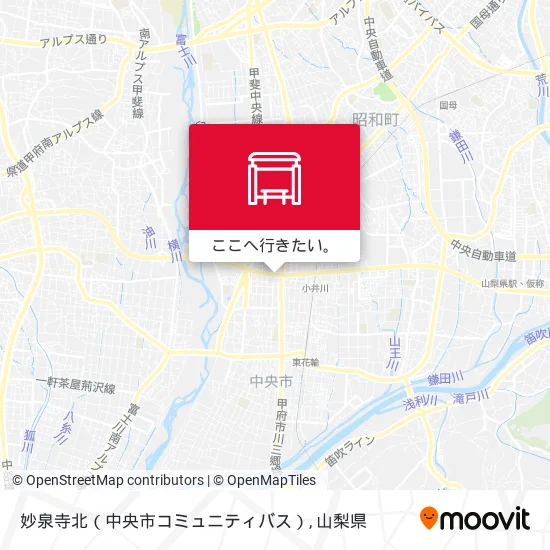 妙泉寺北（中央市コミュニティバス）地図