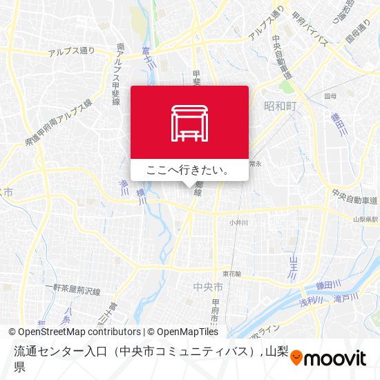 流通センター入口（中央市コミュニティバス）地図