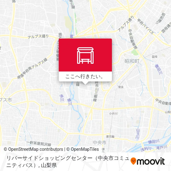リバーサイドショッピングセンター（中央市コミュニティバス）地図