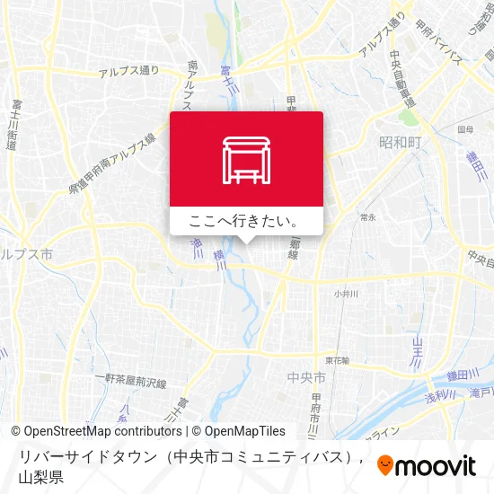 リバーサイドタウン（中央市コミュニティバス）地図