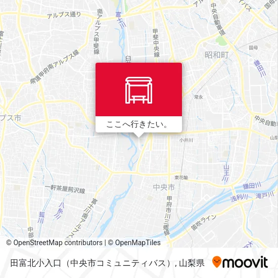 田富北小入口（中央市コミュニティバス）地図