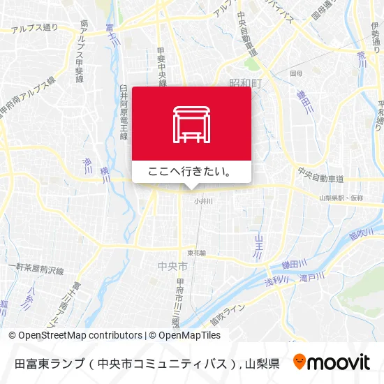 田富東ランプ（中央市コミュニティバス）地図