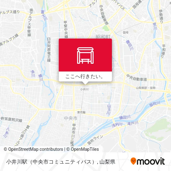 小井川駅（中央市コミュニティバス）地図