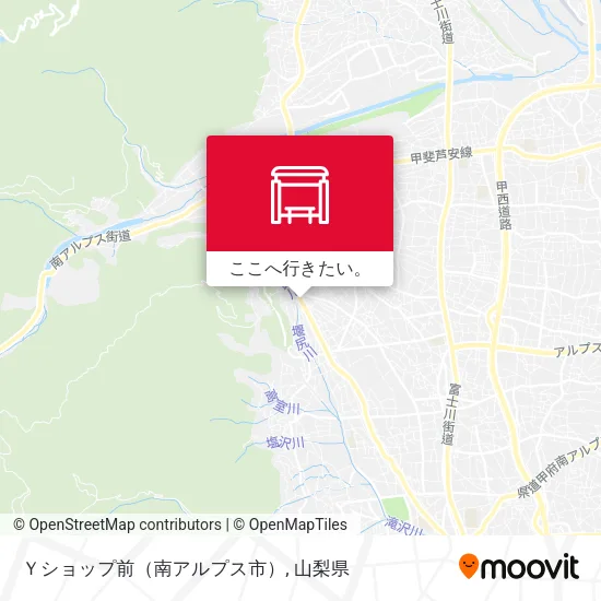 Ｙショップ前（南アルプス市）地図