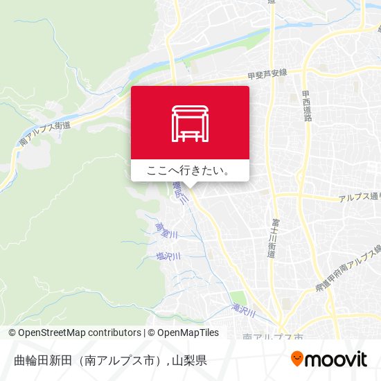 曲輪田新田（南アルプス市）地図