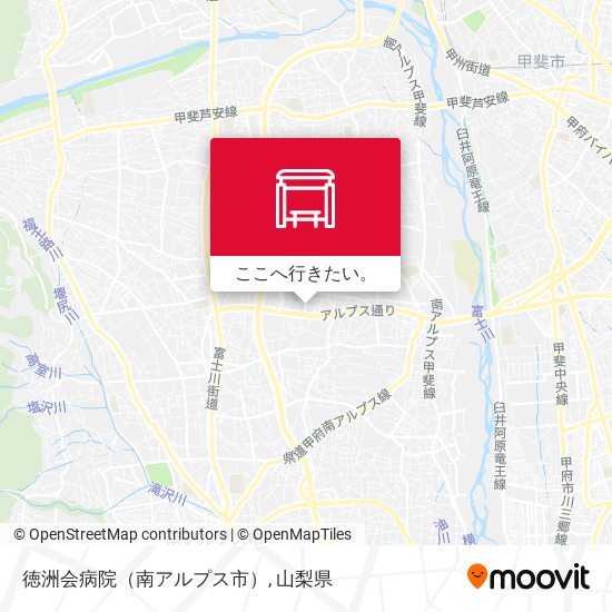 徳洲会病院（南アルプス市）地図