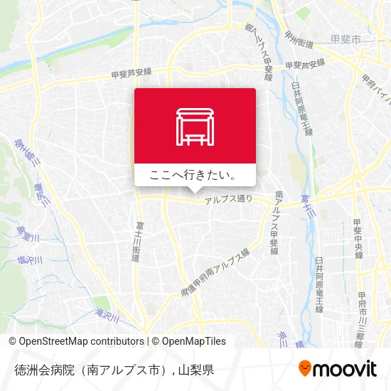 徳洲会病院（南アルプス市）地図
