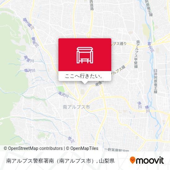 南アルプス警察署南（南アルプス市）地図