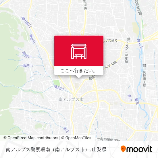 南アルプス警察署南（南アルプス市）地図