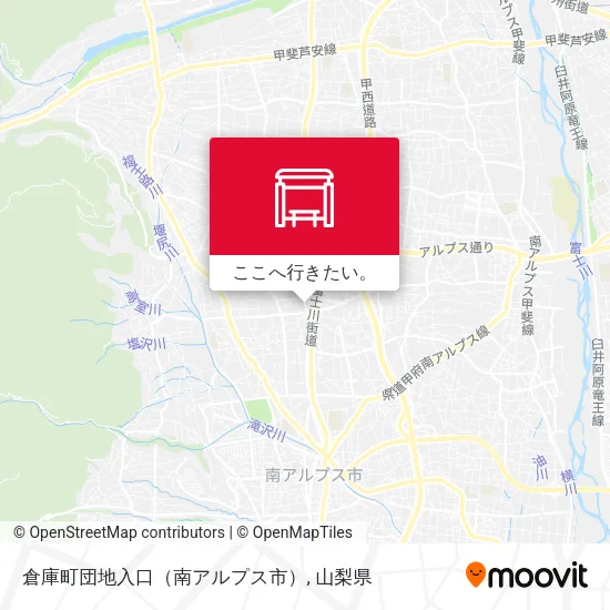 倉庫町団地入口（南アルプス市）地図