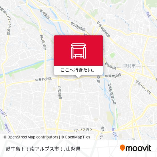 野牛島下（南アルプス市）地図