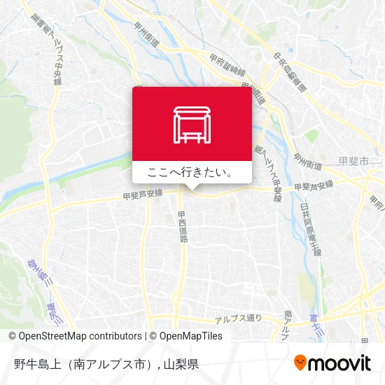 野牛島上（南アルプス市）地図