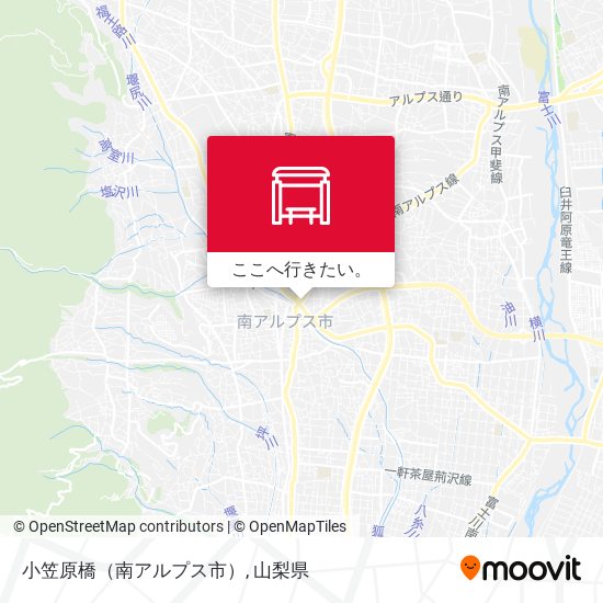 小笠原橋（南アルプス市）地図