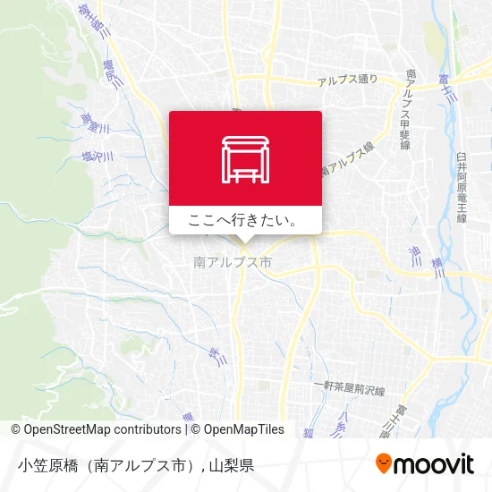 小笠原橋（南アルプス市）地図