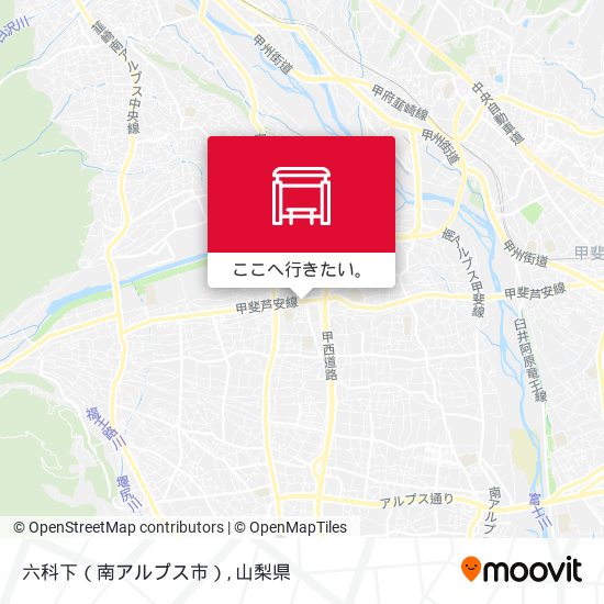 六科下（南アルプス市）地図