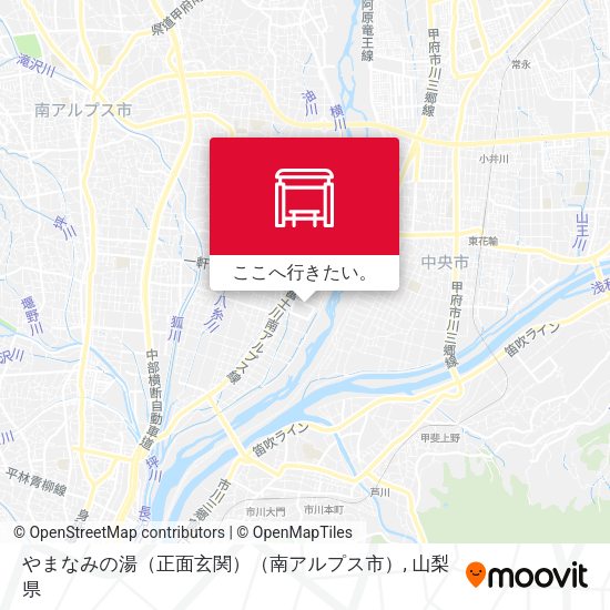 やまなみの湯（正面玄関）（南アルプス市）地図