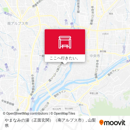 やまなみの湯（正面玄関）（南アルプス市）地図