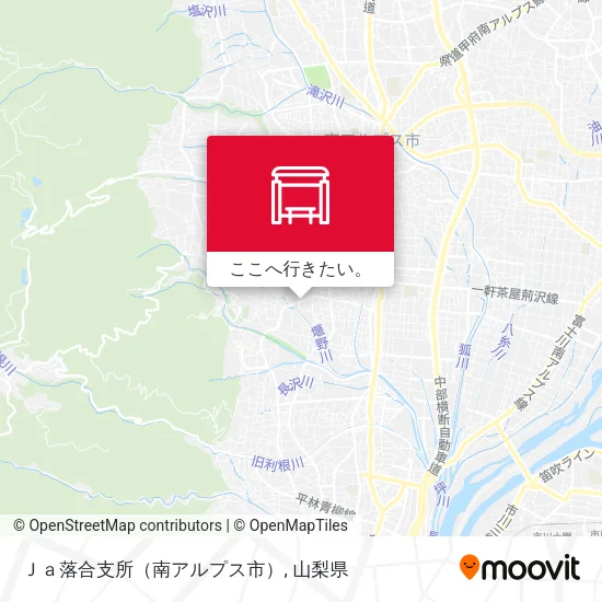 Ｊａ落合支所（南アルプス市）地図