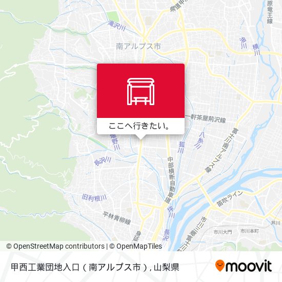 甲西工業団地入口（南アルプス市）地図